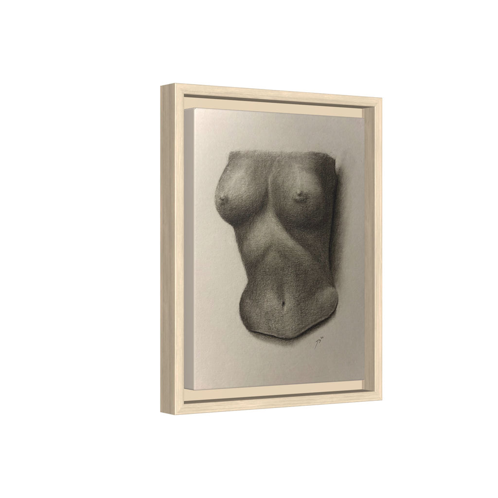 "BODY STUDY NO.4" Matte Canvas, Framed (Multi-color)