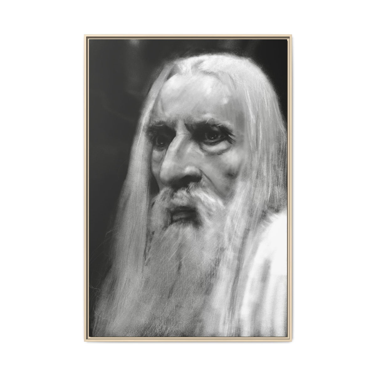 “white wizard” Matte Canvas, Framed (Multi-color)