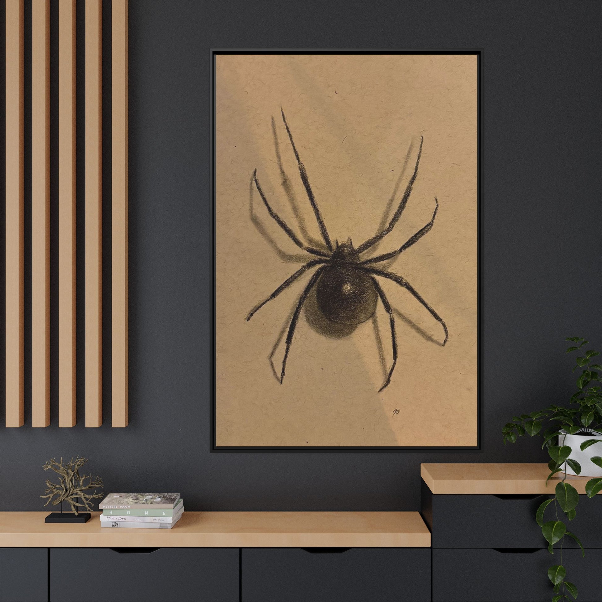 “Spider” Matte Canvas, Framed (Multi-color) Print