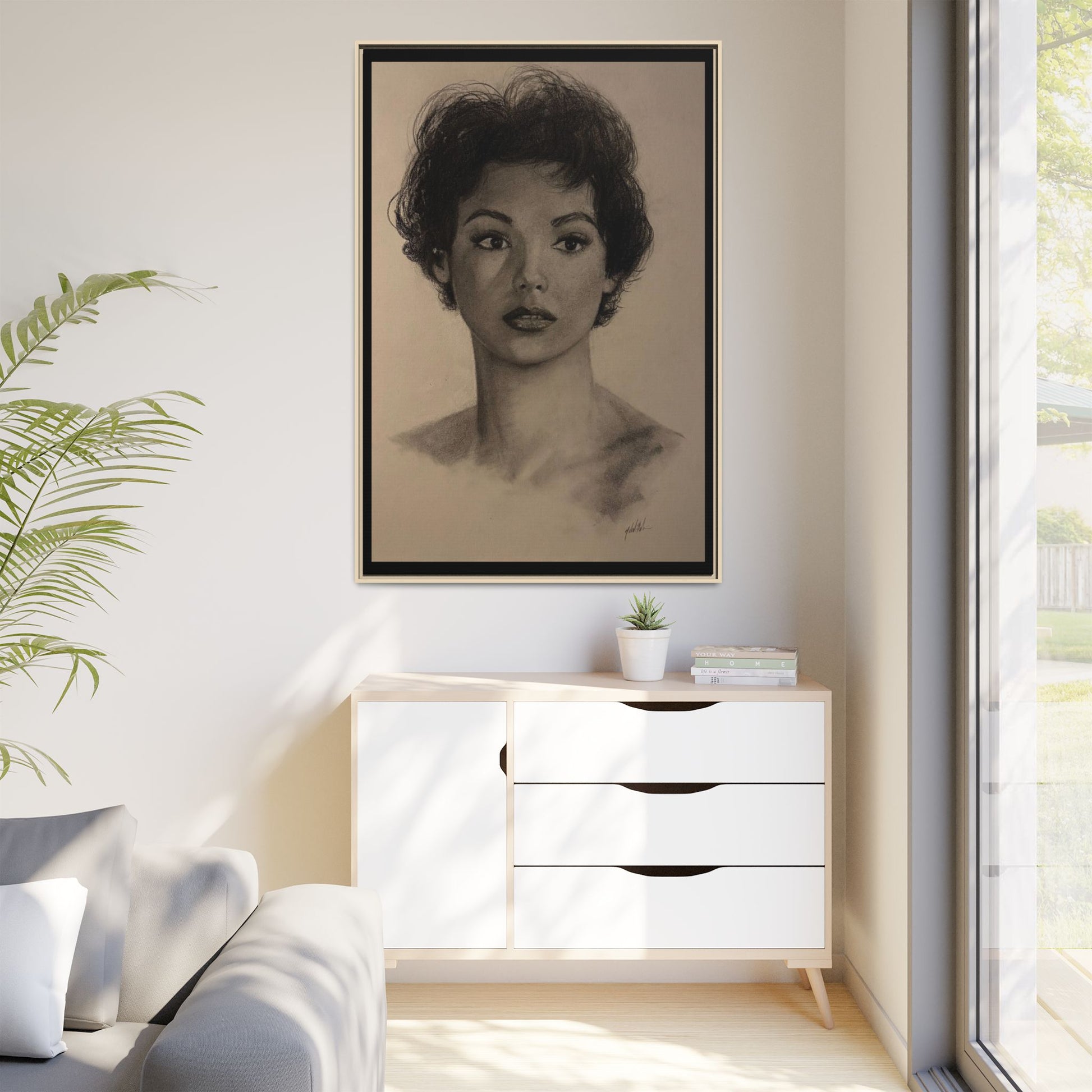 “Still Gaze” Matte Canvas, Framed (Multi-color) PRINT