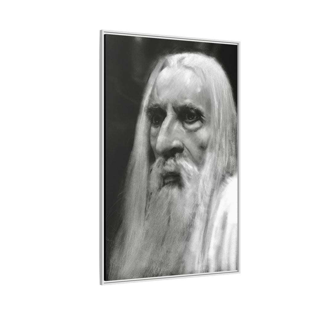 “white wizard” Matte Canvas, Framed (Multi-color)