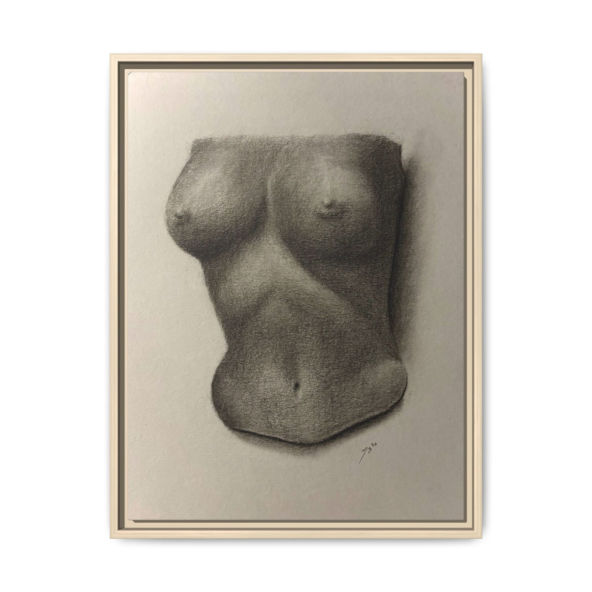 "BODY STUDY NO.4" Matte Canvas, Framed (Multi-color)