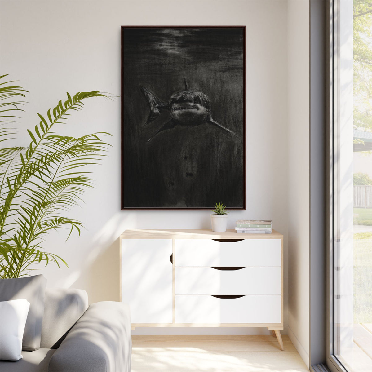 Dark Surrealist Framed Canvas Wall Art