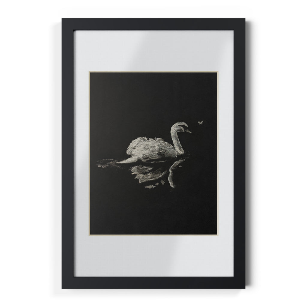 “Swan” Framed Posters, Black