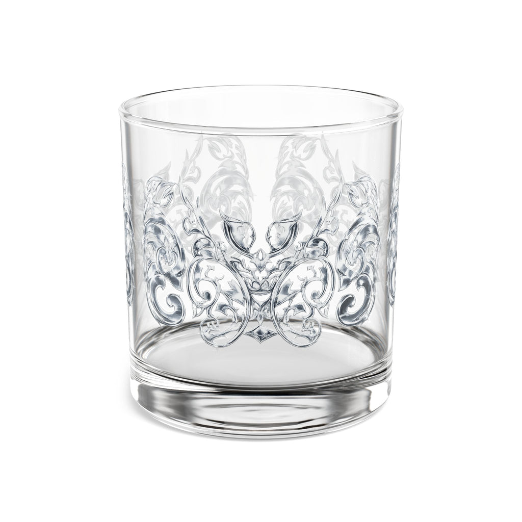 10oz Engraved Rocks Glass — Ornate Swirl Whiskey Tumbler