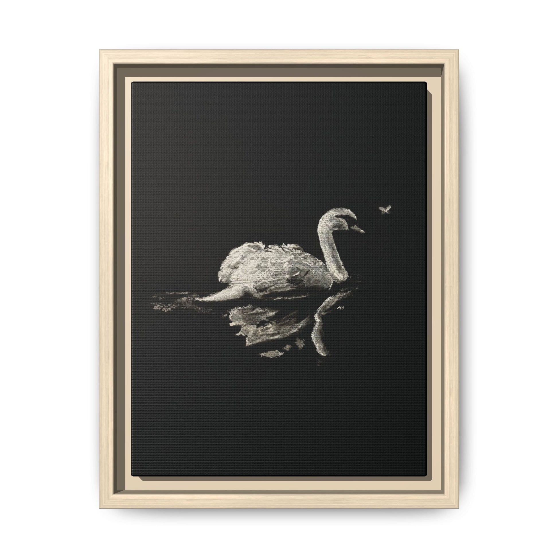“Swan” Matte Canvas, Framed (Multi-color)