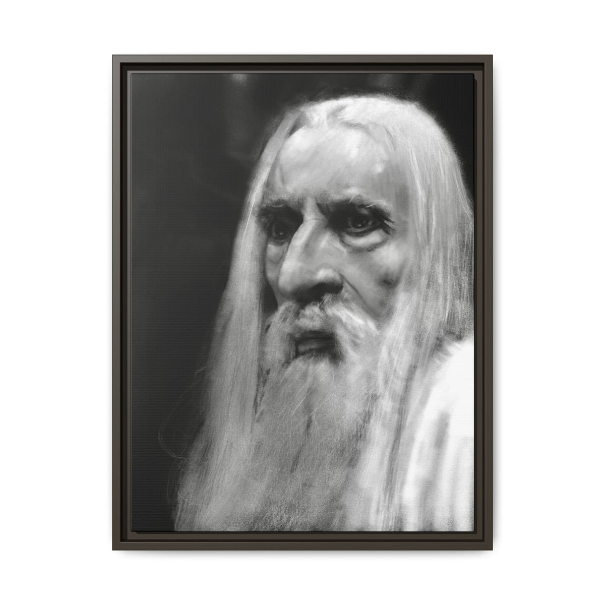 “white wizard” Matte Canvas, Framed (Multi-color)