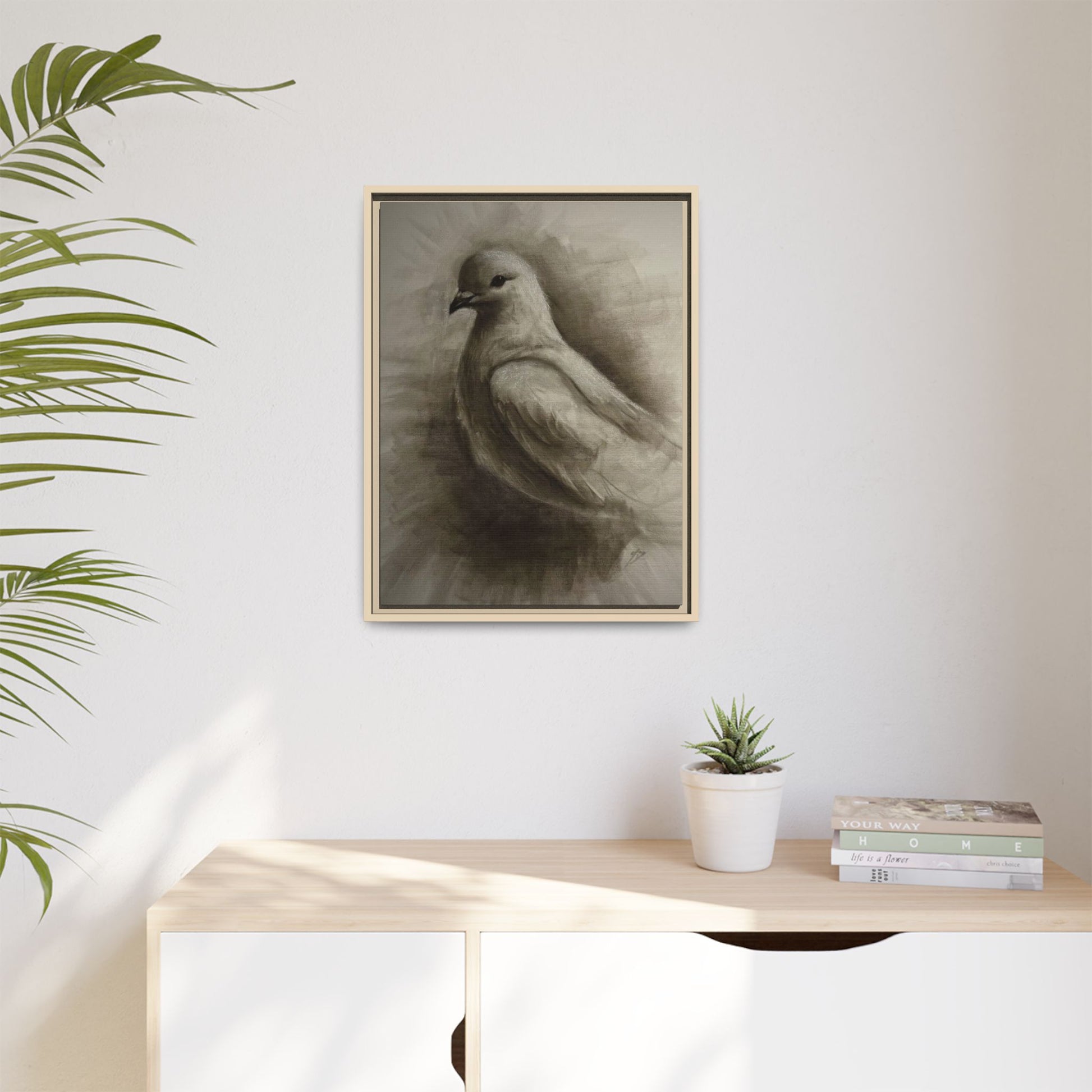 “Dove” Matte Canvas, Framed (Multi-color)