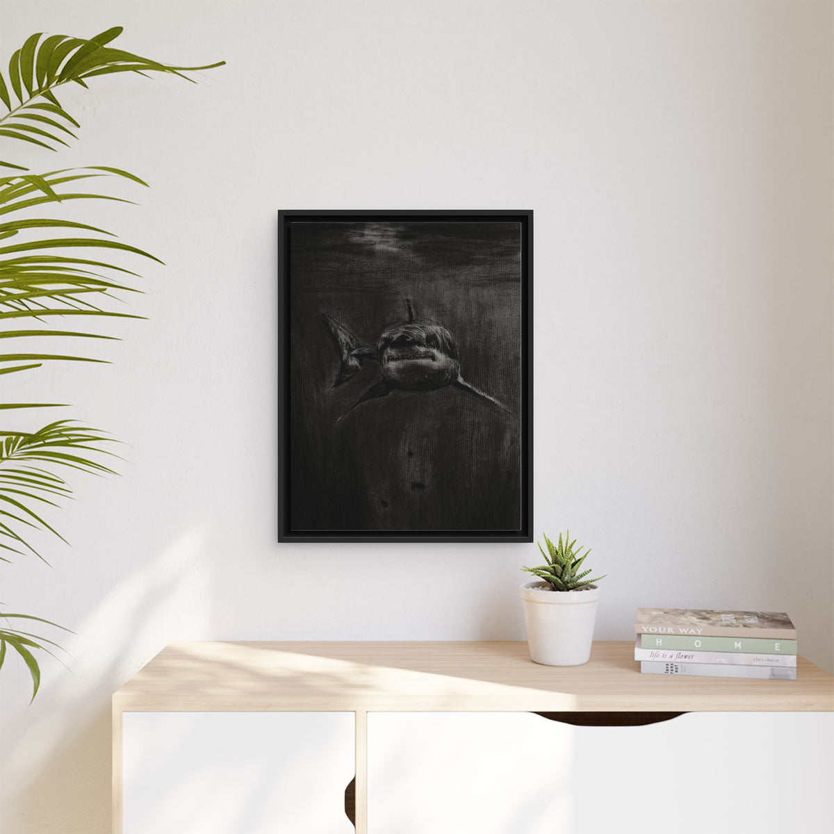 Dark Surrealist Framed Canvas Wall Art