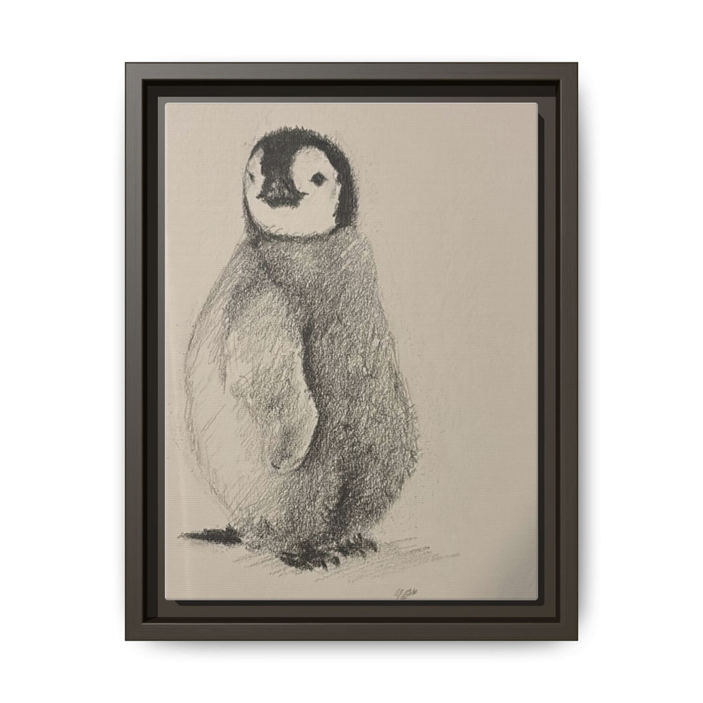 Penguin #4 Matte Canvas, Framed (Multi-color)
