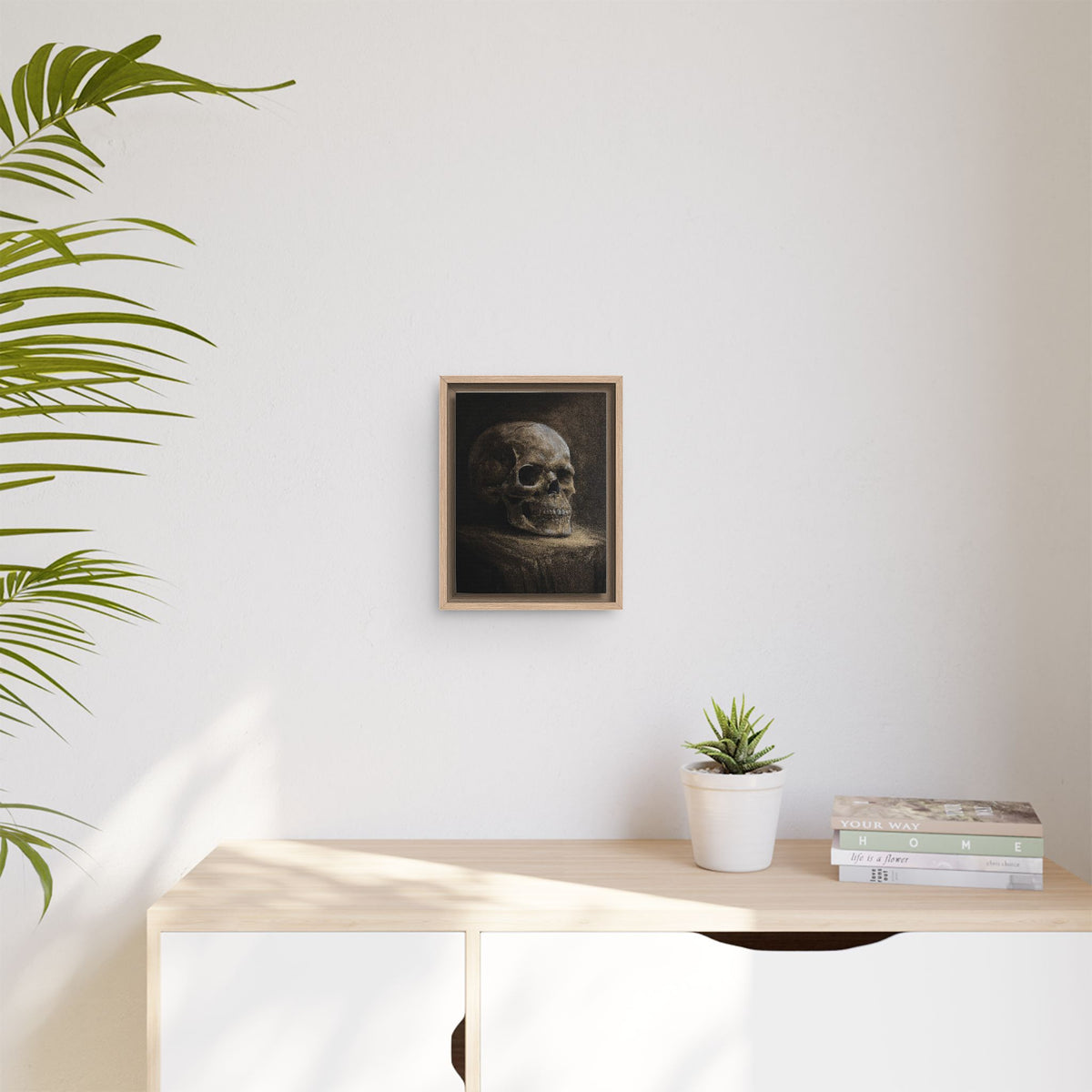 Framed Canvas Skull Portrait Wall Art