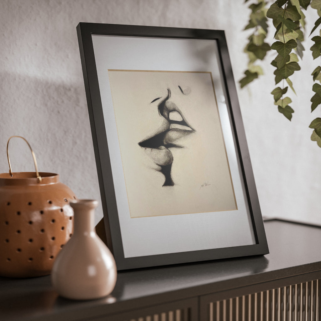 “Lip Filler” Framed Posters, Black