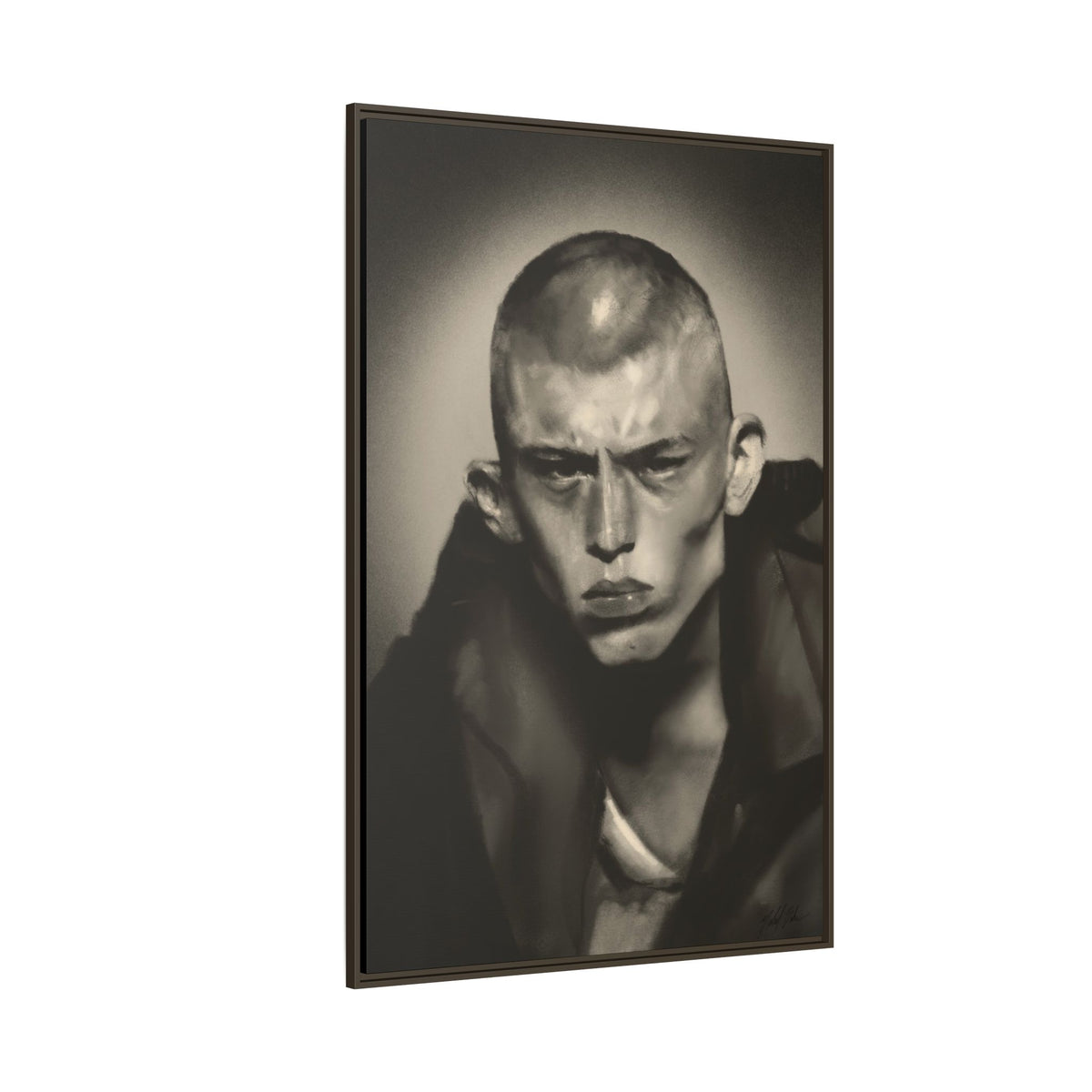 “Buzz Cut” Matte Canvas, Framed (Multi-color)