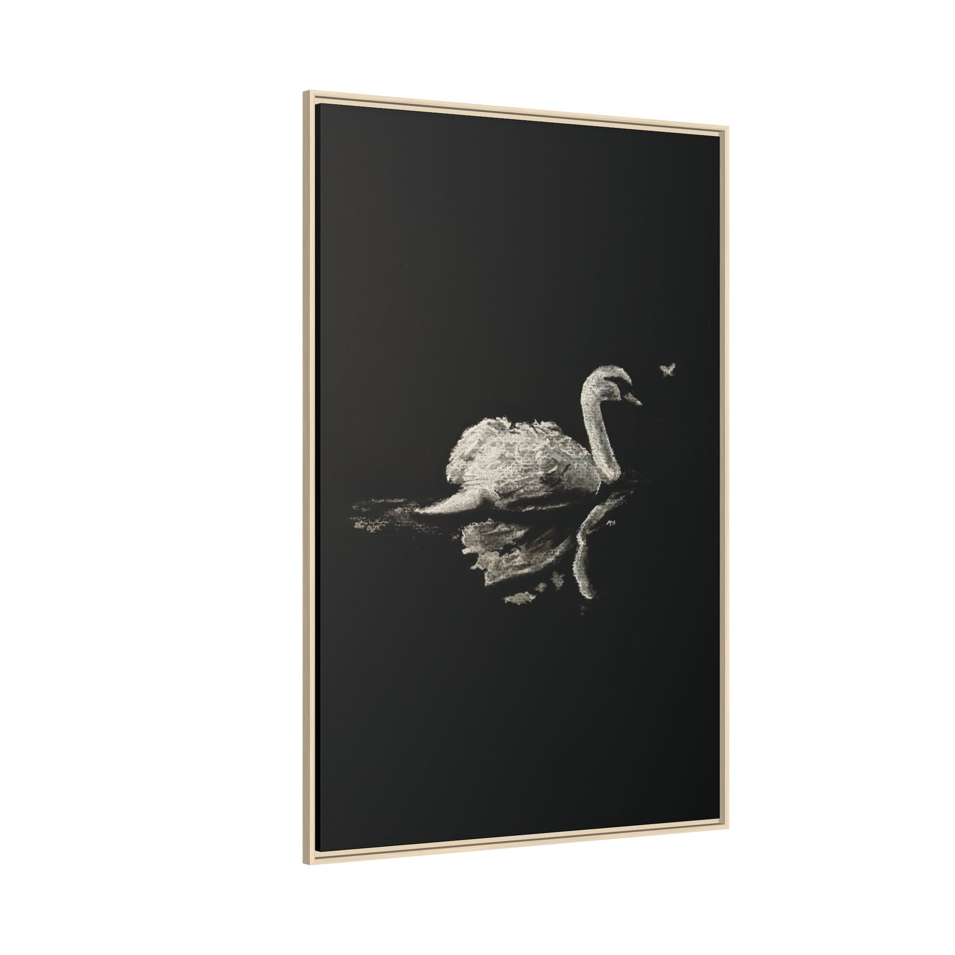 “Swan” Matte Canvas, Framed (Multi-color)