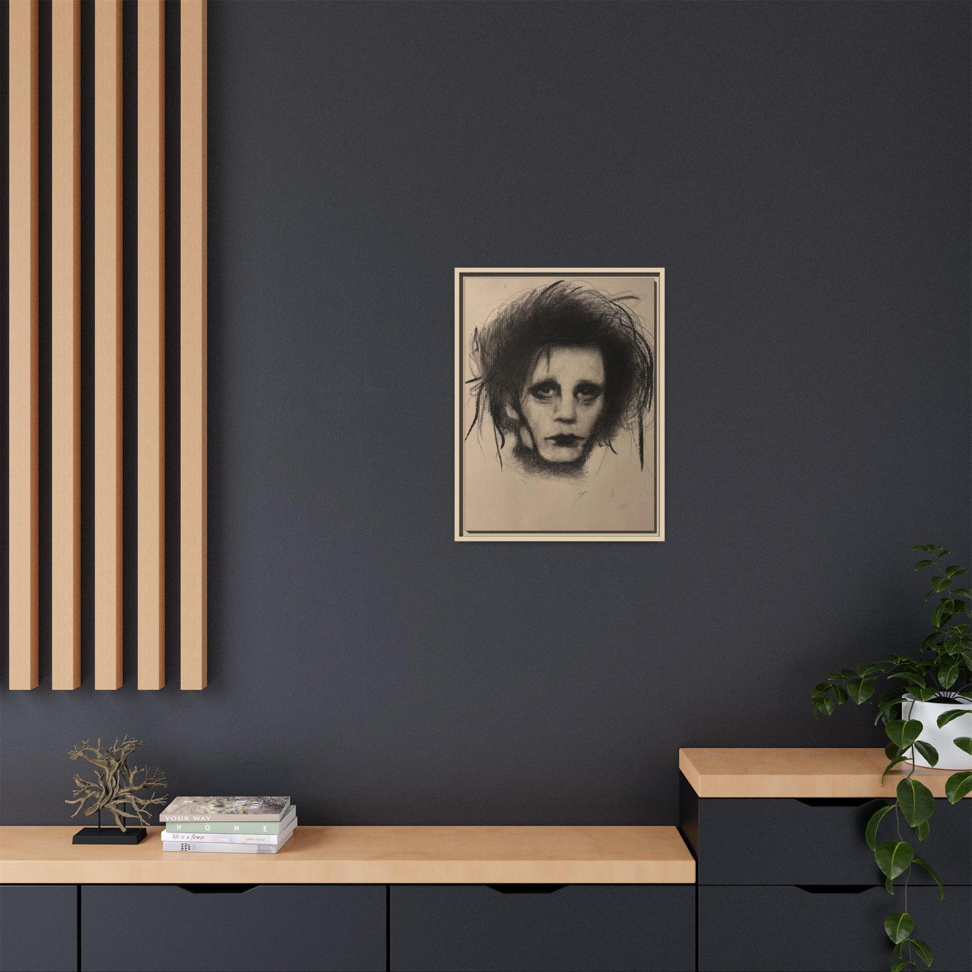 “Edward” Matte Canvas, Framed (Multi-color)