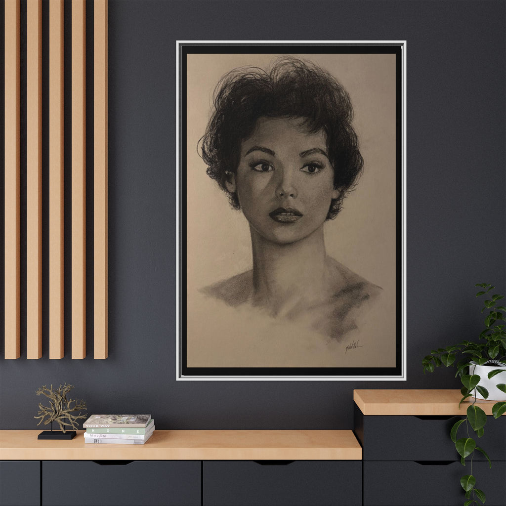 “Still Gaze” Matte Canvas, Framed (Multi-color) PRINT