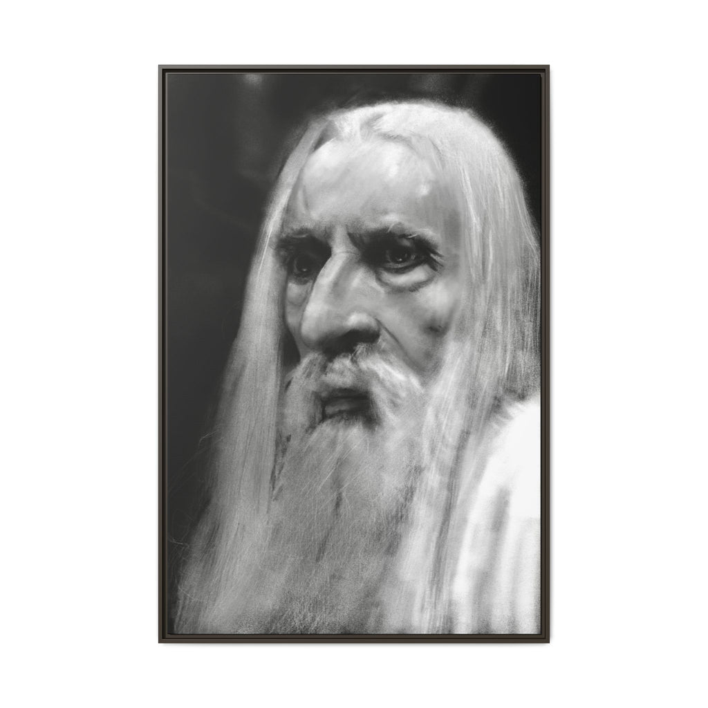 “white wizard” Matte Canvas, Framed (Multi-color)