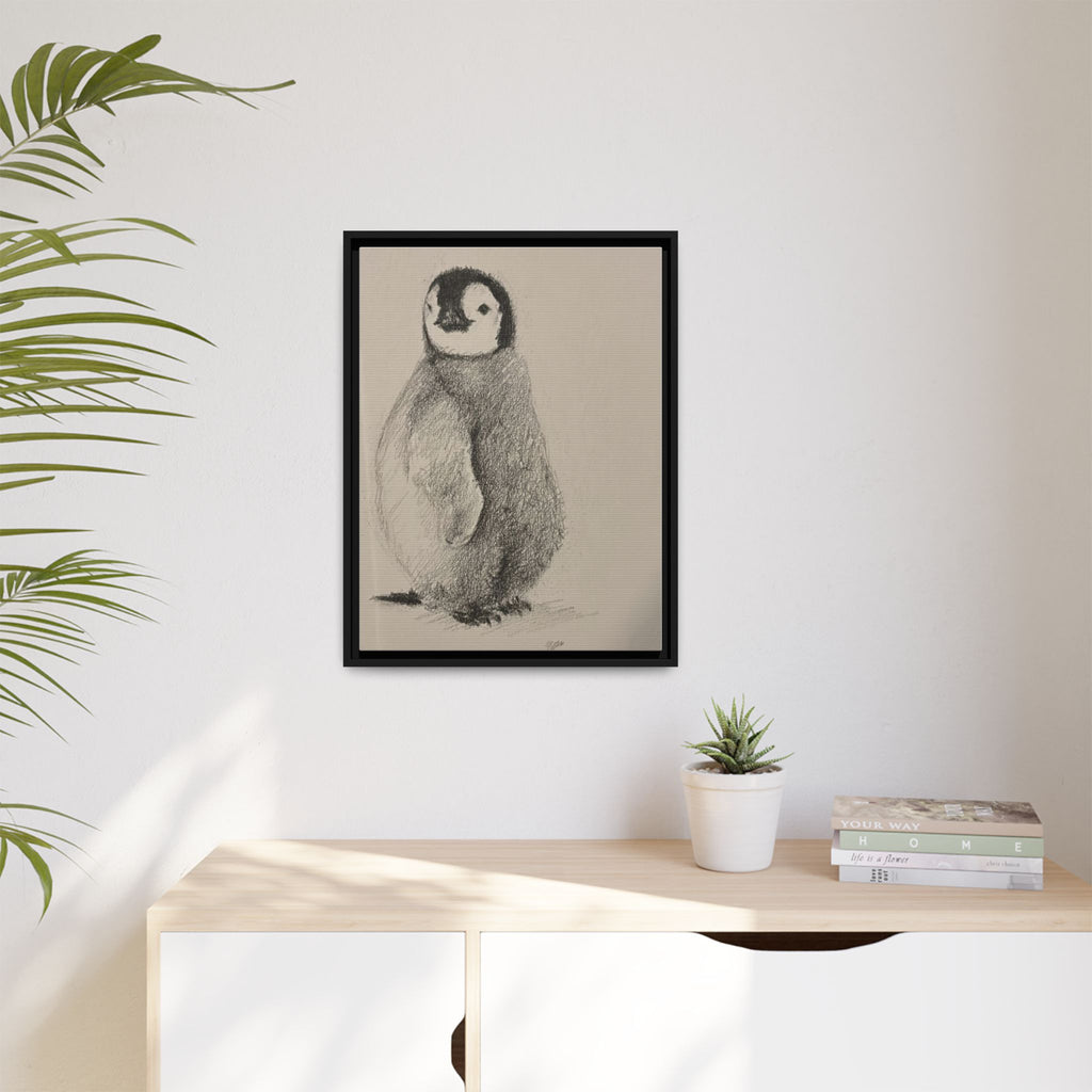 Penguin #4 Matte Canvas, Framed (Multi-color)