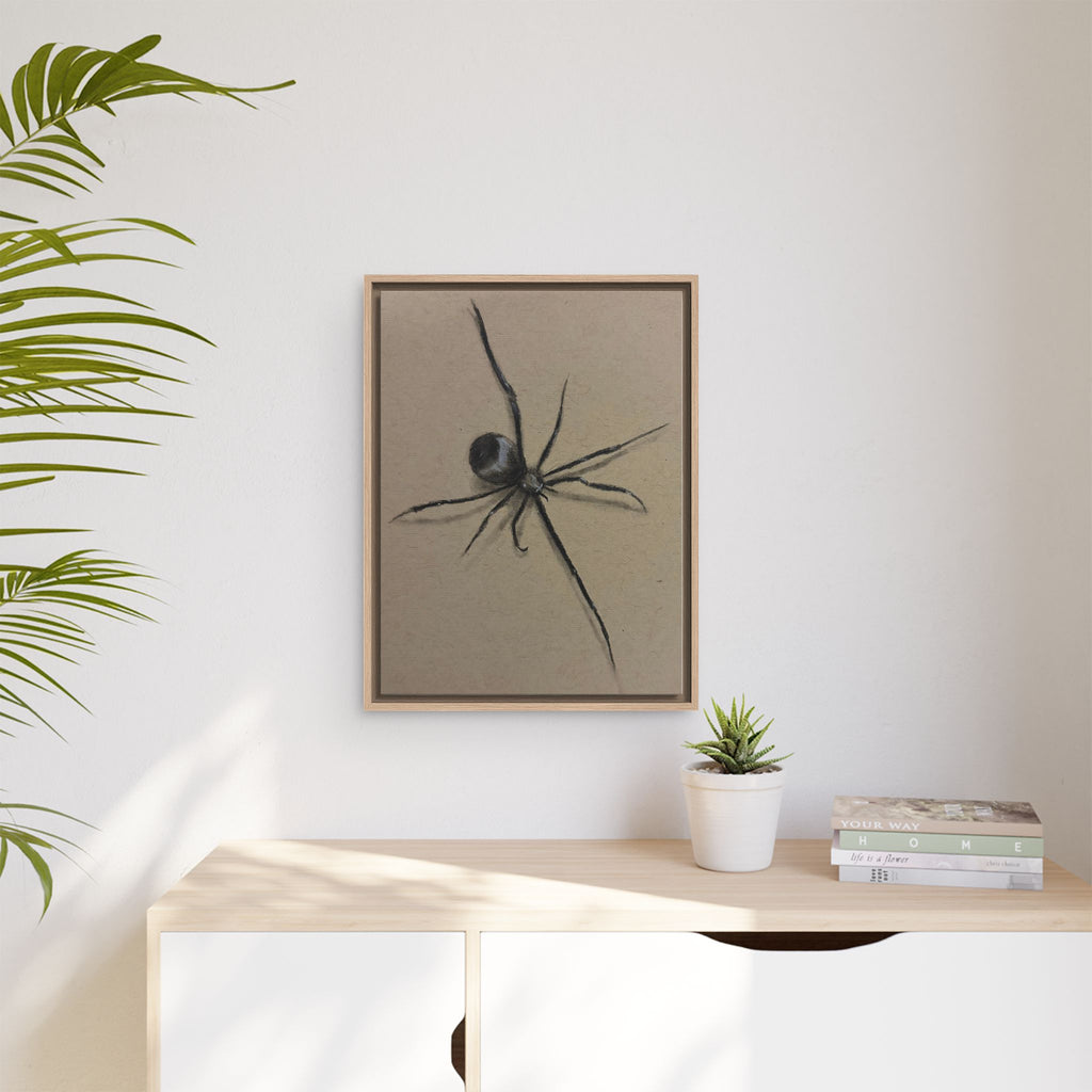 Framed Canvas Spider Wall Art