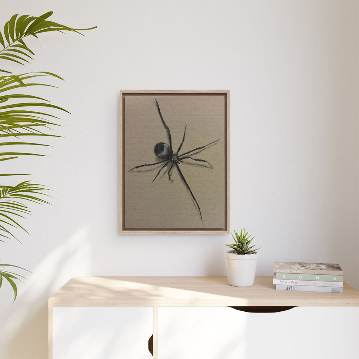 Framed Canvas Spider Wall Art