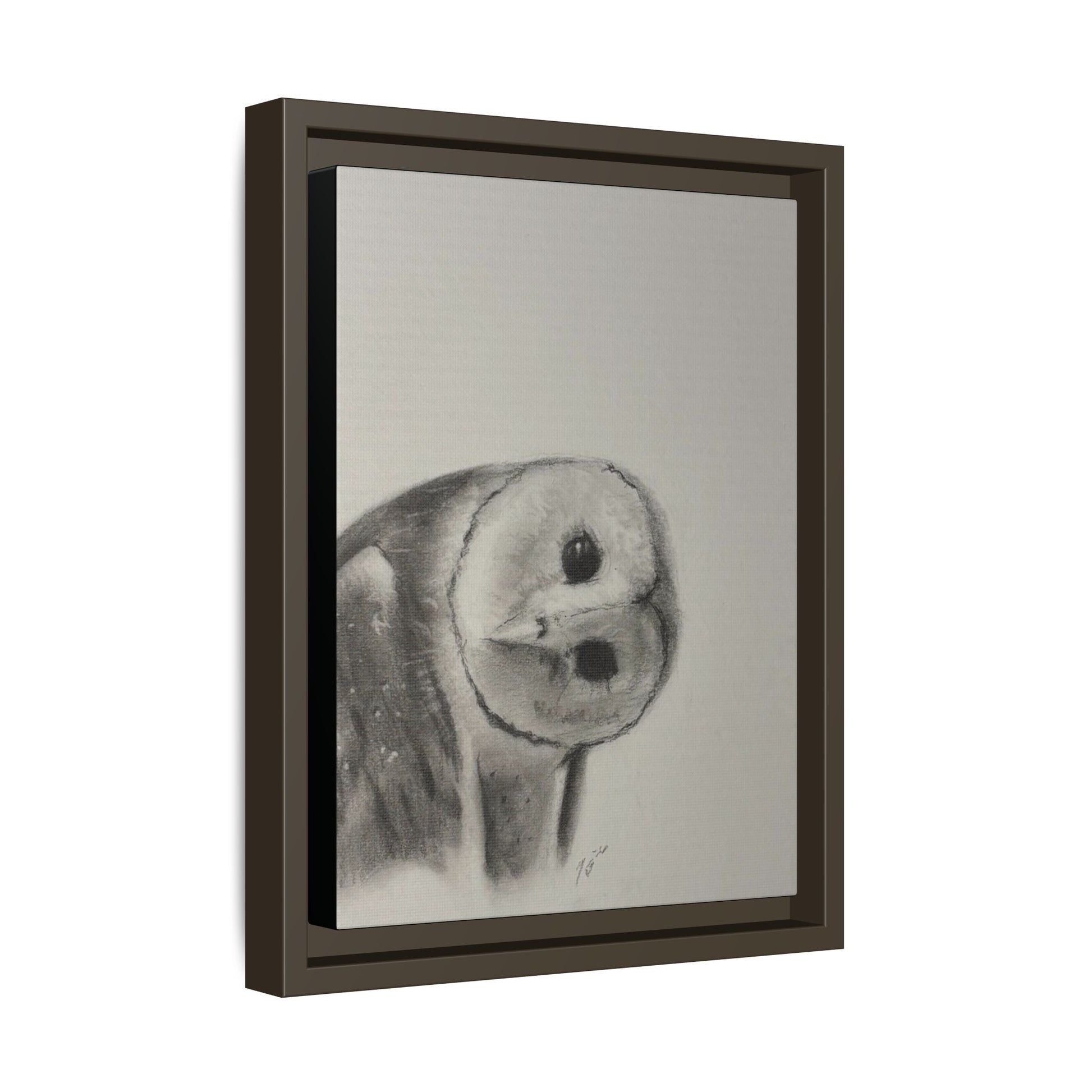 “Good Morning Owl” Matte Canvas, Framed (Multi-color)