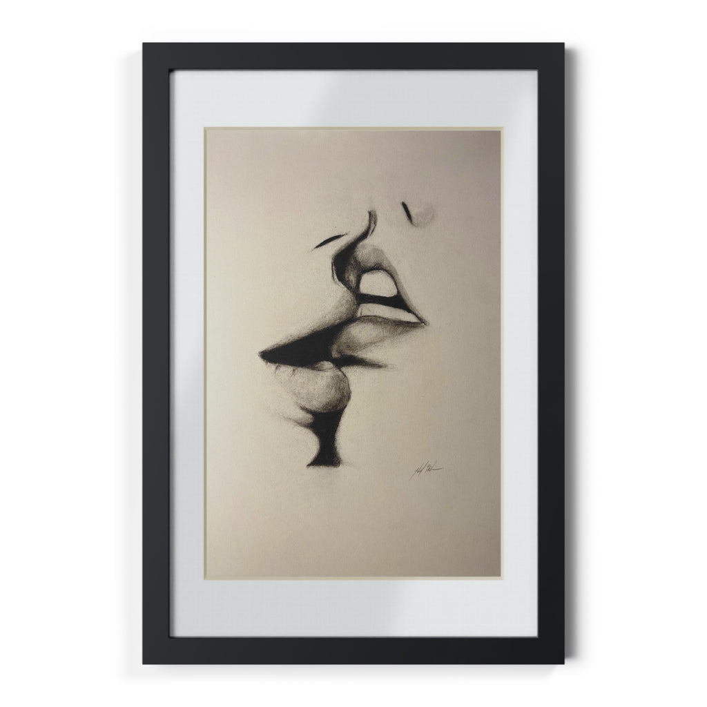 “Lip Filler” Framed Posters, Black