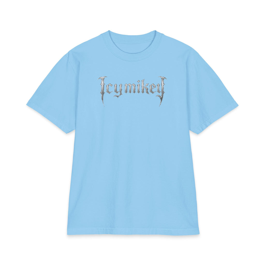 IcyMikey "BOO" Graphic Tee — Black Cat & Metallic Fang Back Print