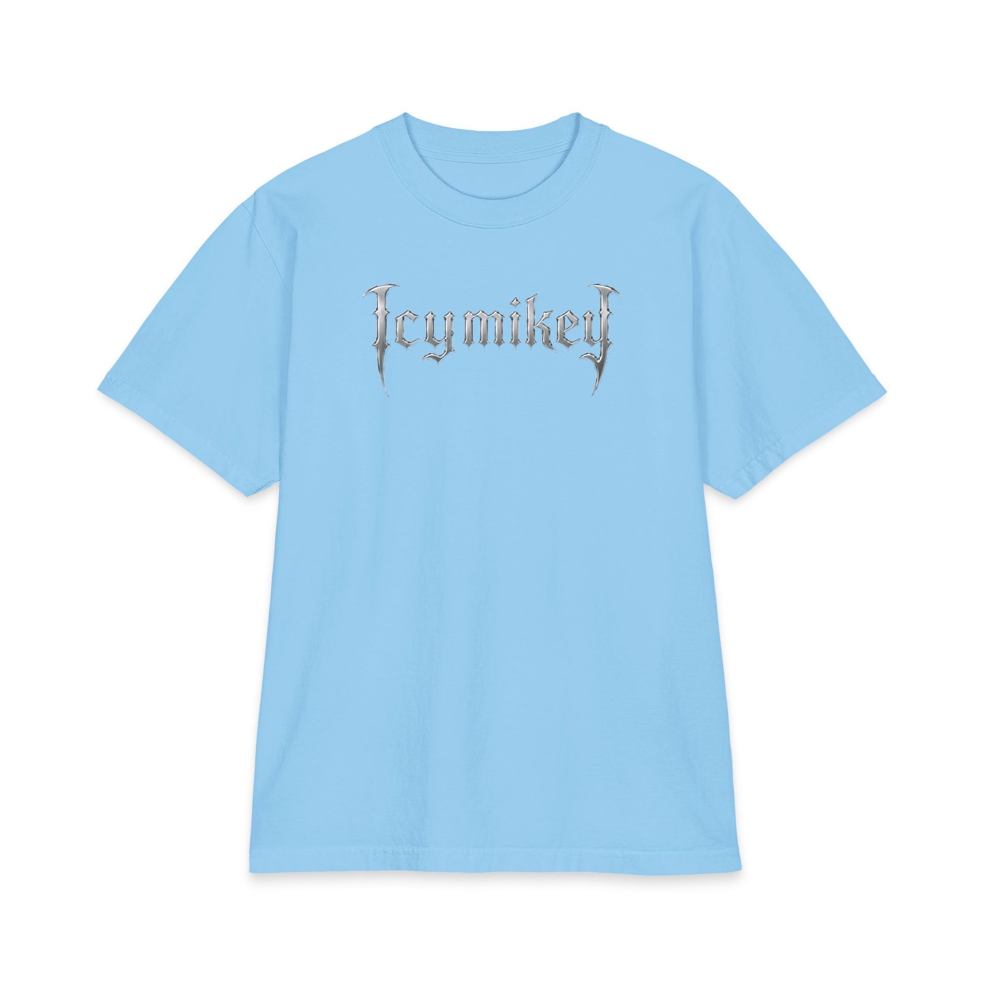 IcyMikey "BOO" Graphic Tee — Black Cat & Metallic Fang Back Print