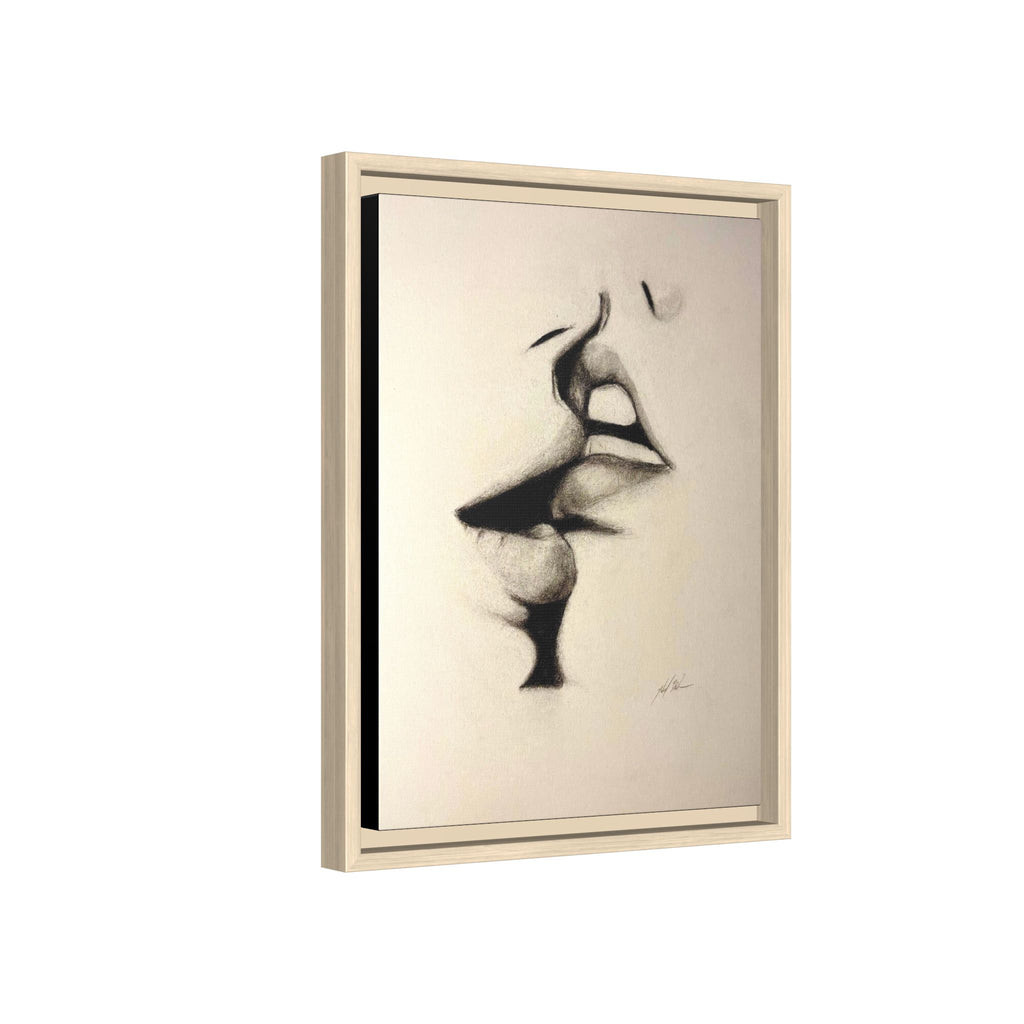 “LIP LOCK” Matte Canvas, Framed (Multi-color)