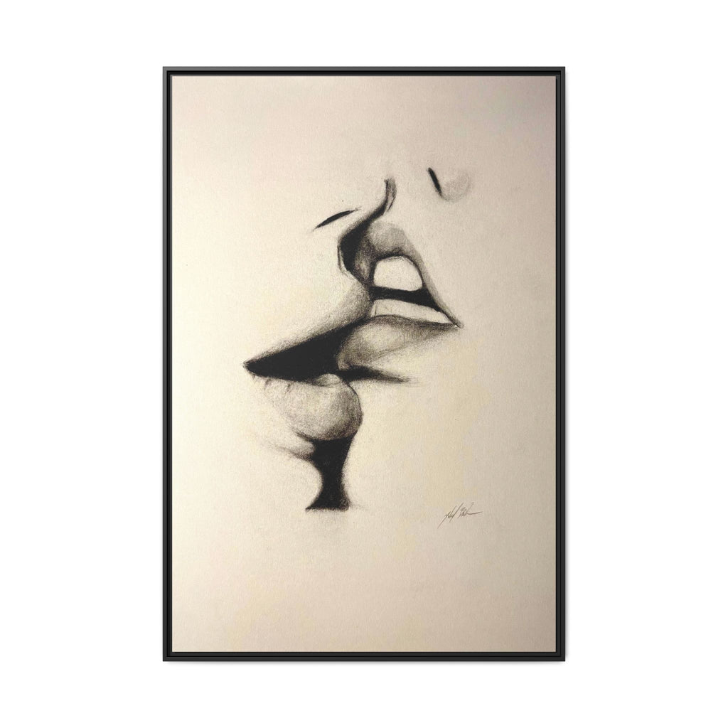“LIP LOCK” Matte Canvas, Framed (Multi-color)