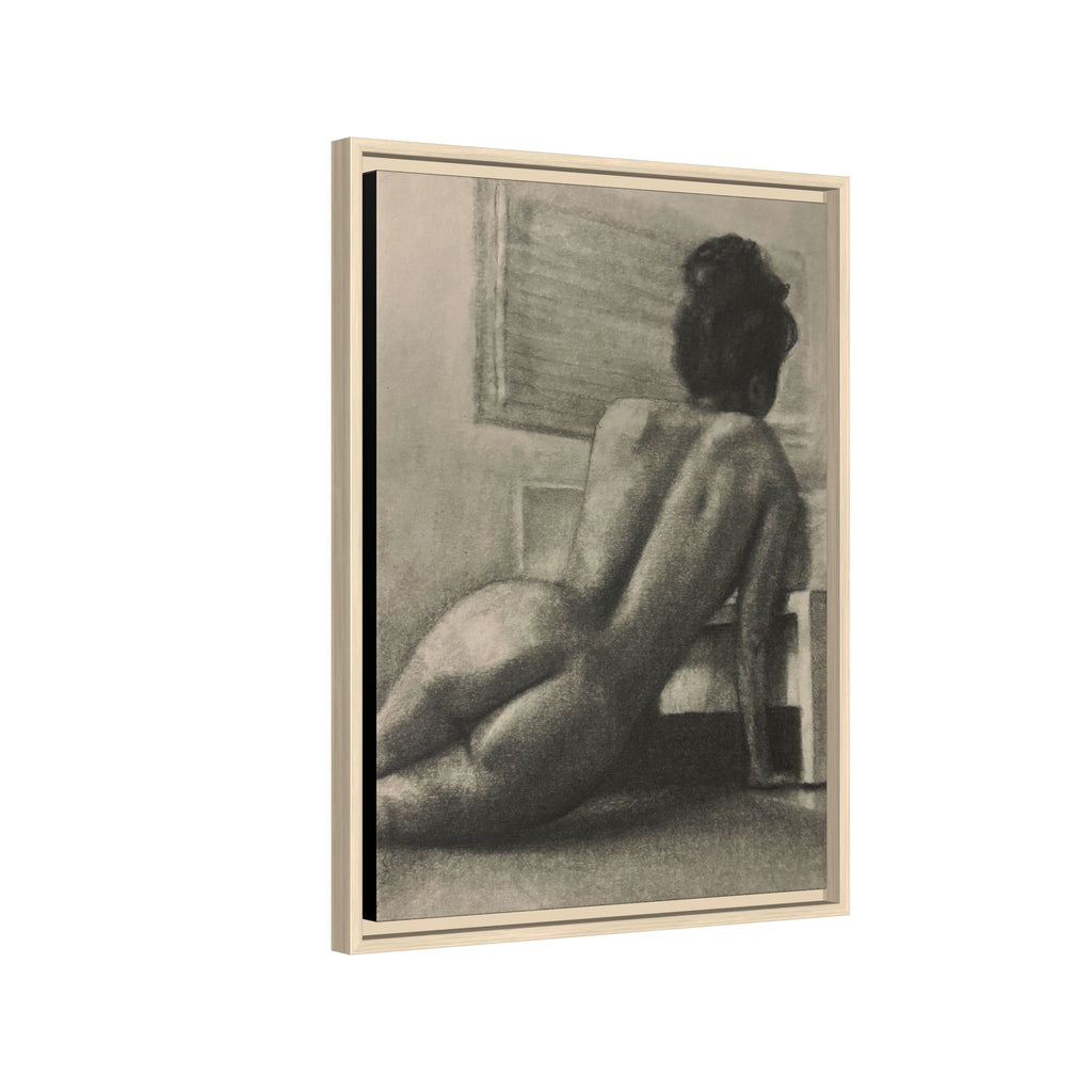 “SITTING PRETTY” Matte Canvas, Framed (Multi-color)