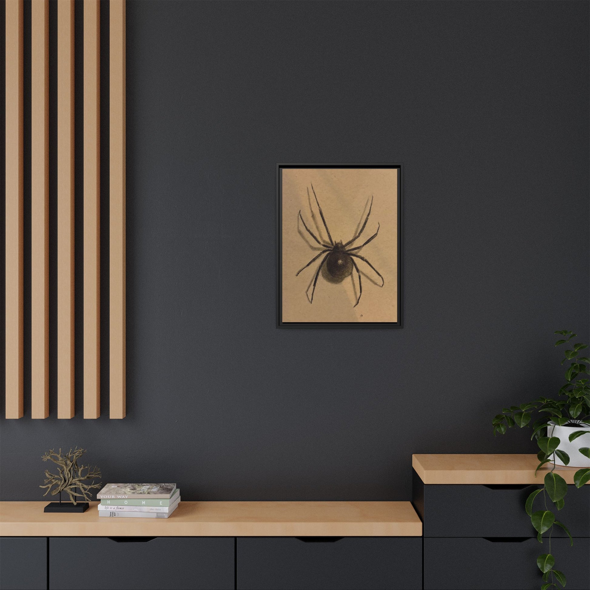 “Spider” Matte Canvas, Framed (Multi-color) Print