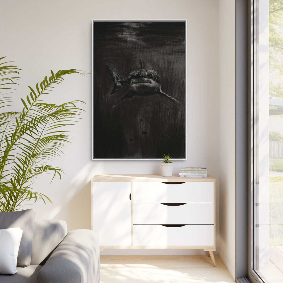 Dark Surrealist Framed Canvas Wall Art