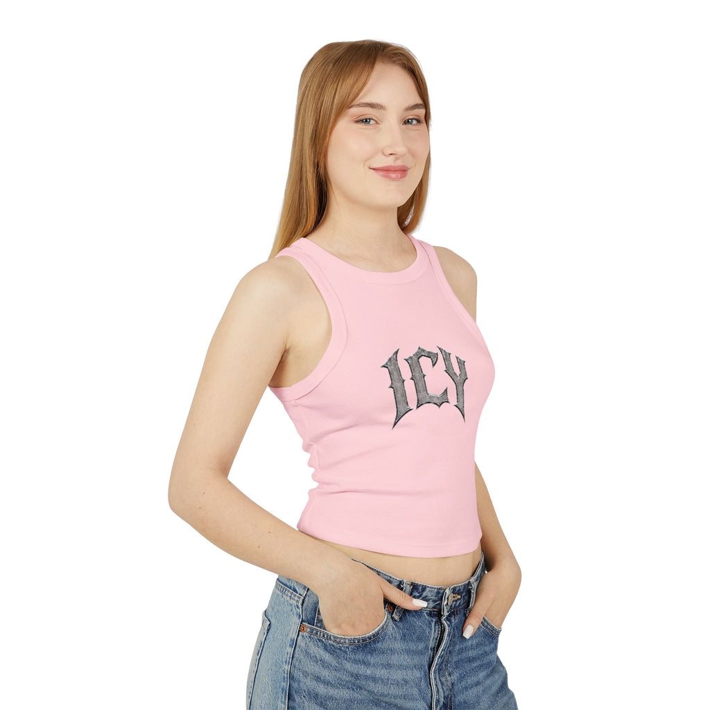 Icy Statue Crop Tank Top — Vintage Roman Racer Tank