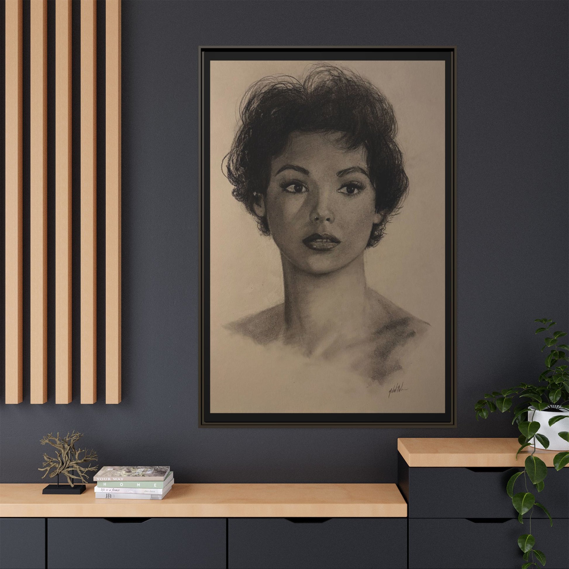 “Still Gaze” Matte Canvas, Framed (Multi-color) PRINT