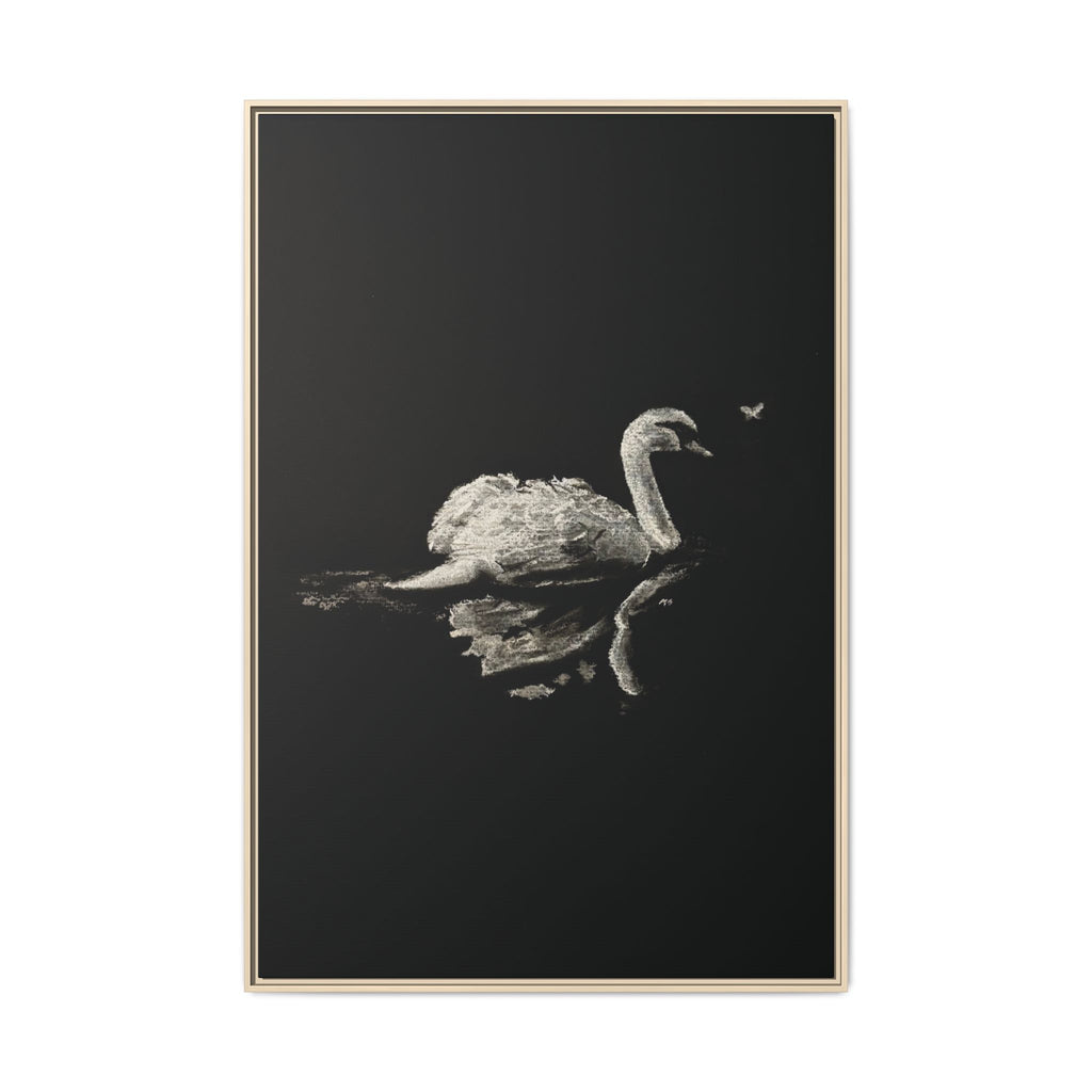 “Swan” Matte Canvas, Framed (Multi-color)