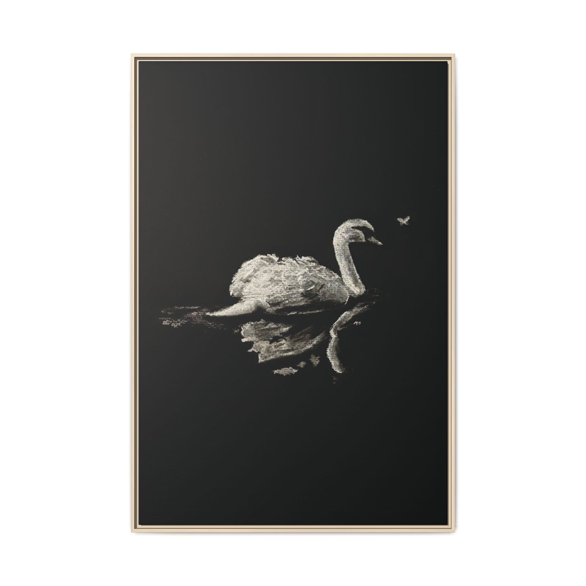 “Swan” Matte Canvas, Framed (Multi-color)