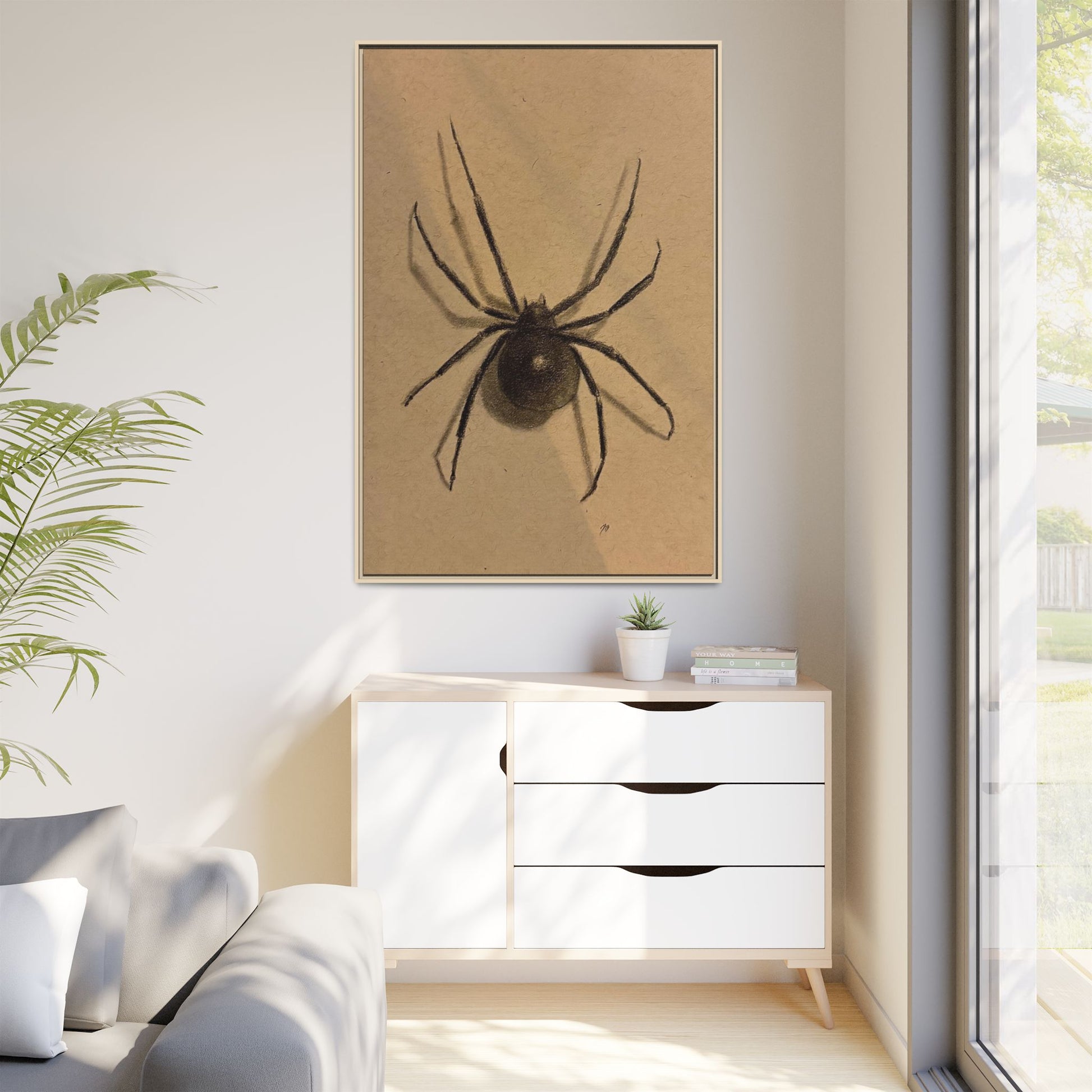 “Spider” Matte Canvas, Framed (Multi-color) Print