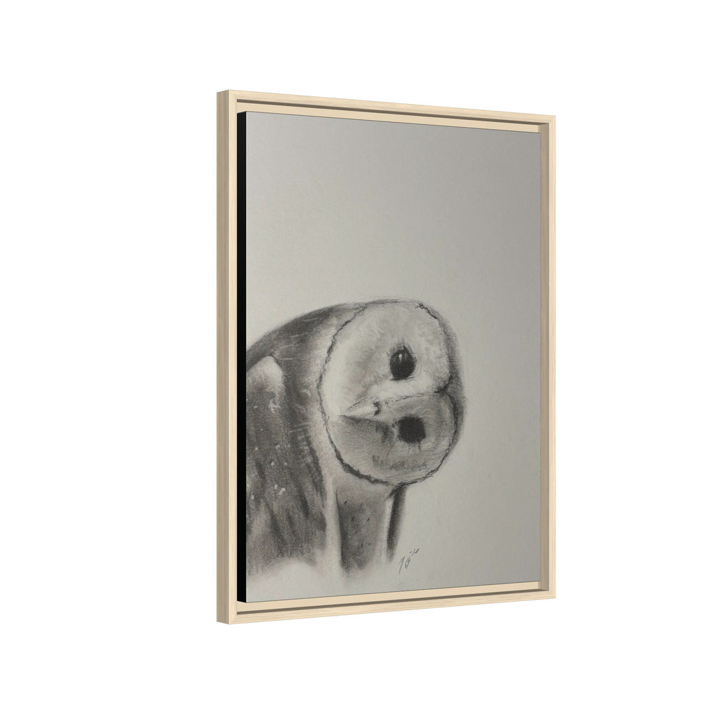 “Good Morning Owl” Matte Canvas, Framed (Multi-color)