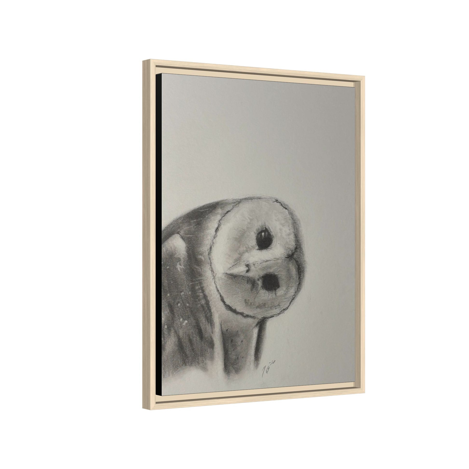 “Good Morning Owl” Matte Canvas, Framed (Multi-color)