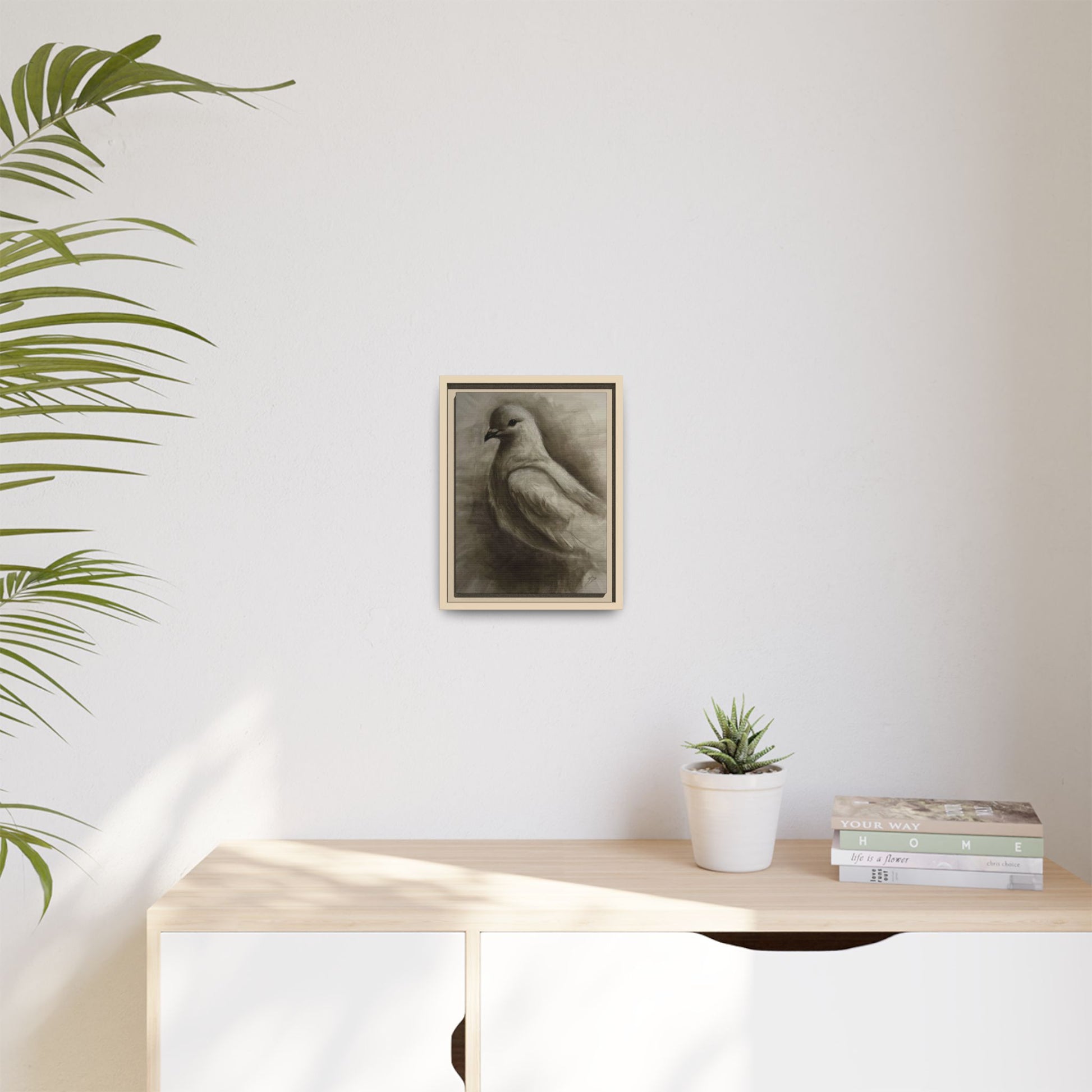 “Dove” Matte Canvas, Framed (Multi-color)