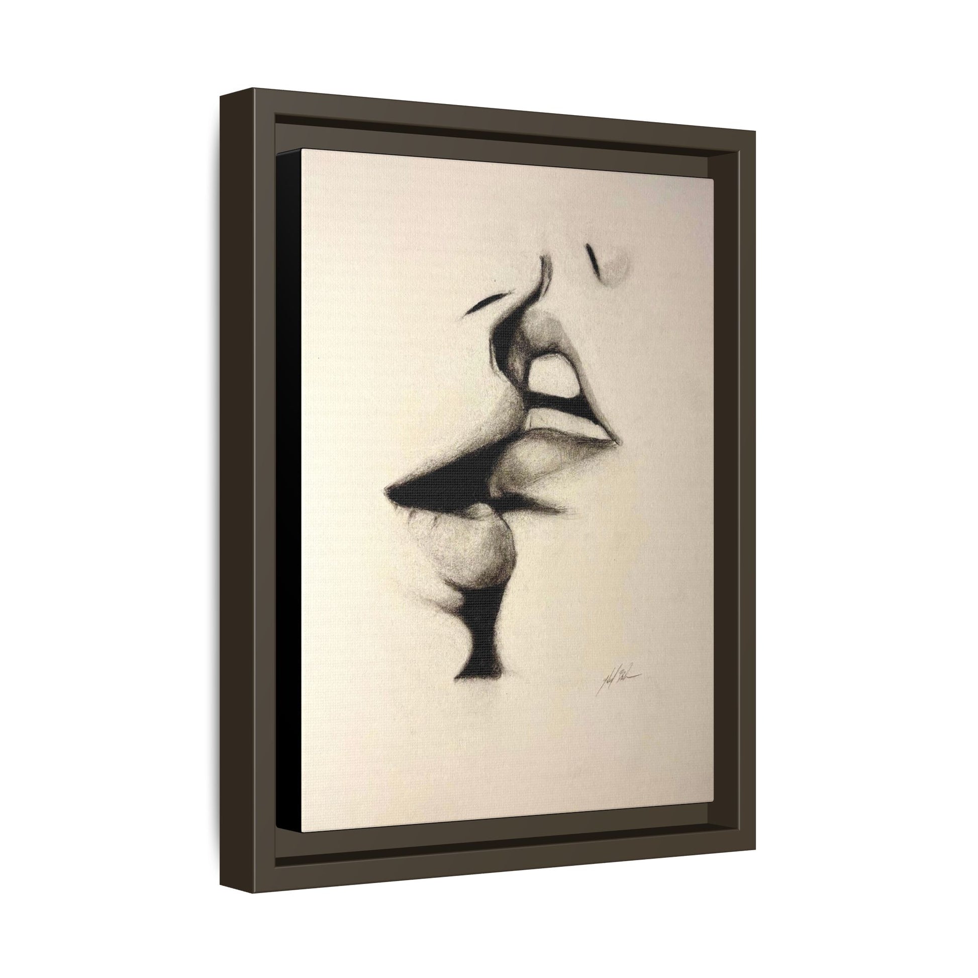 “LIP LOCK” Matte Canvas, Framed (Multi-color)