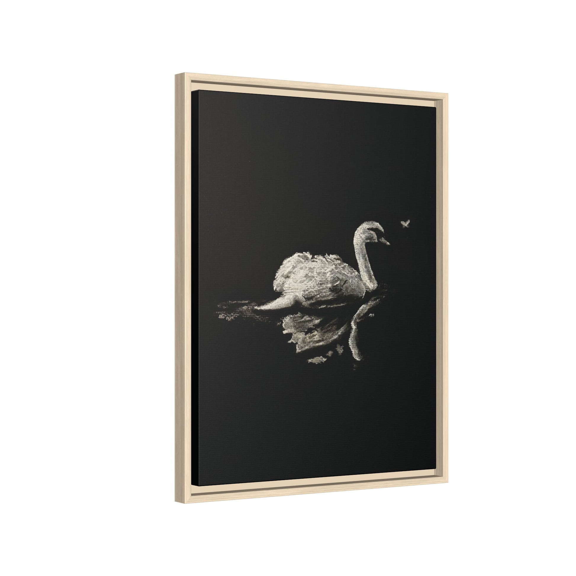 “Swan” Matte Canvas, Framed (Multi-color)