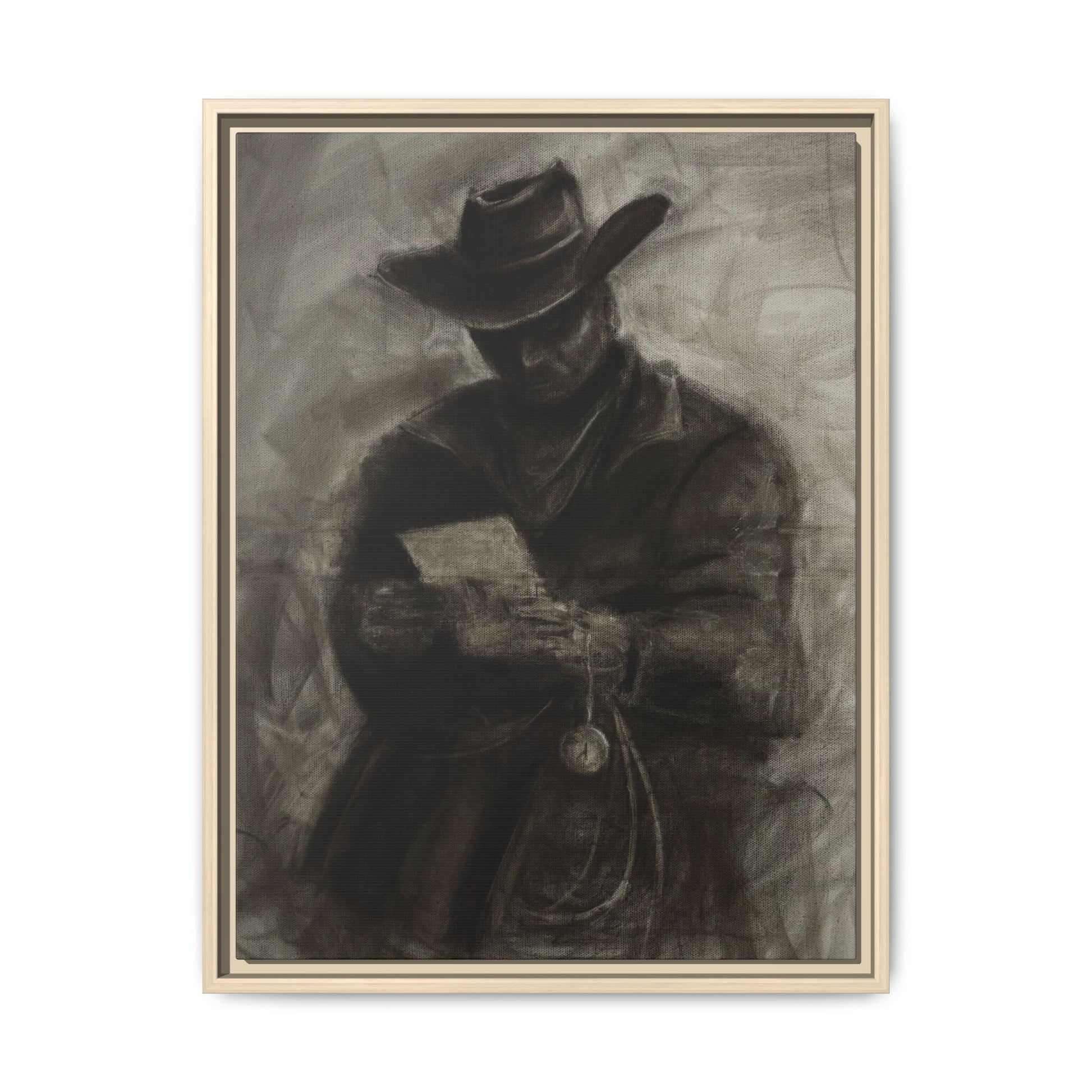“Cowboy” Matte Canvas, Framed (Multi-color)