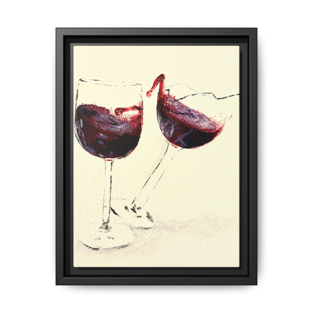 “Wine Glasses” Matte Canvas, Framed (Multi-color)