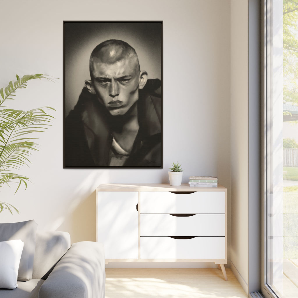 “Buzz Cut” Matte Canvas, Framed (Multi-color)