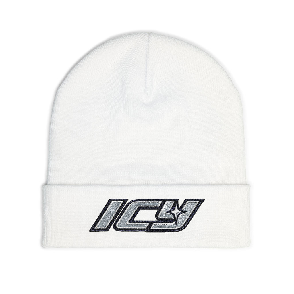 Embroidered "ICY" Knit Beanie Vol.2