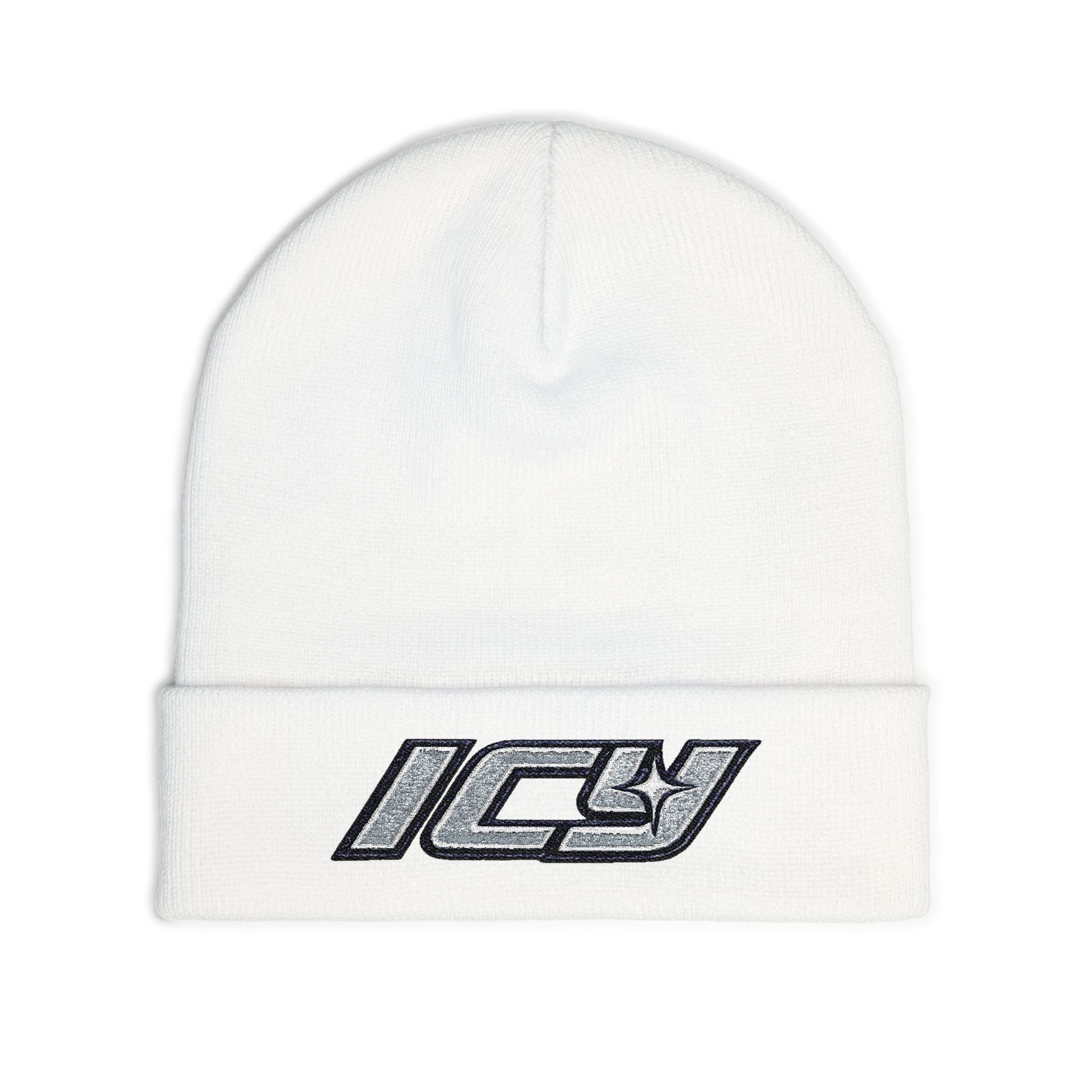 Embroidered "ICY" Knit Beanie Vol.2