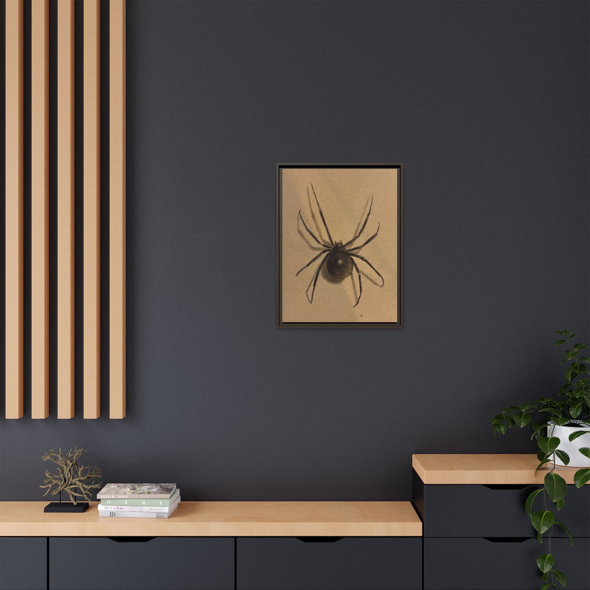 “Spider” Matte Canvas, Framed (Multi-color) Print