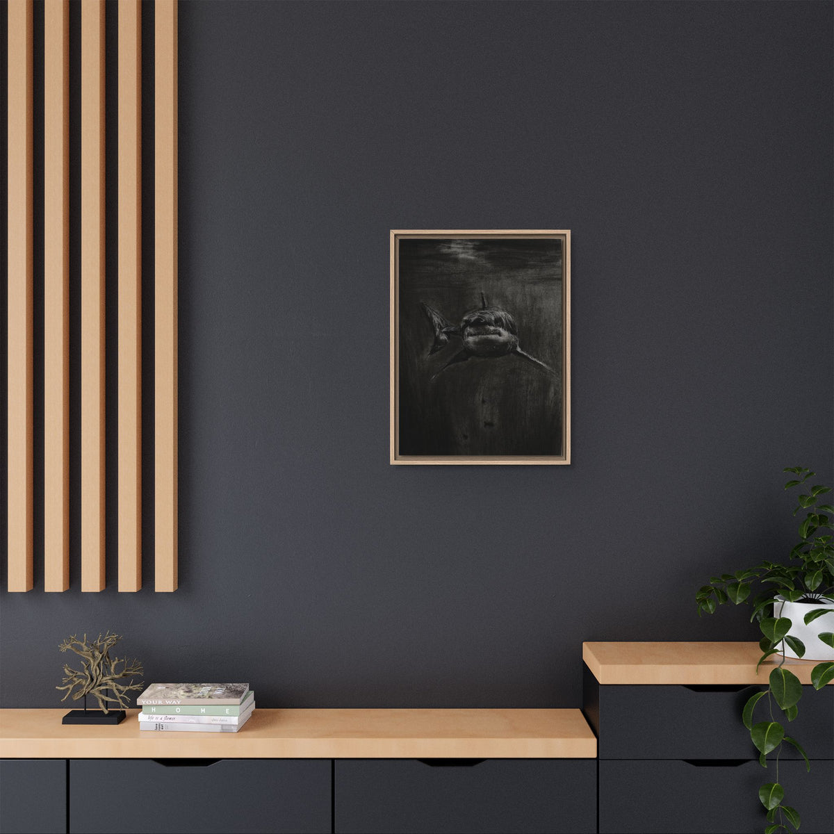 Dark Surrealist Framed Canvas Wall Art